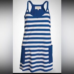 Simply Southern Royal Blue and White Striped Racerback Mini Dress